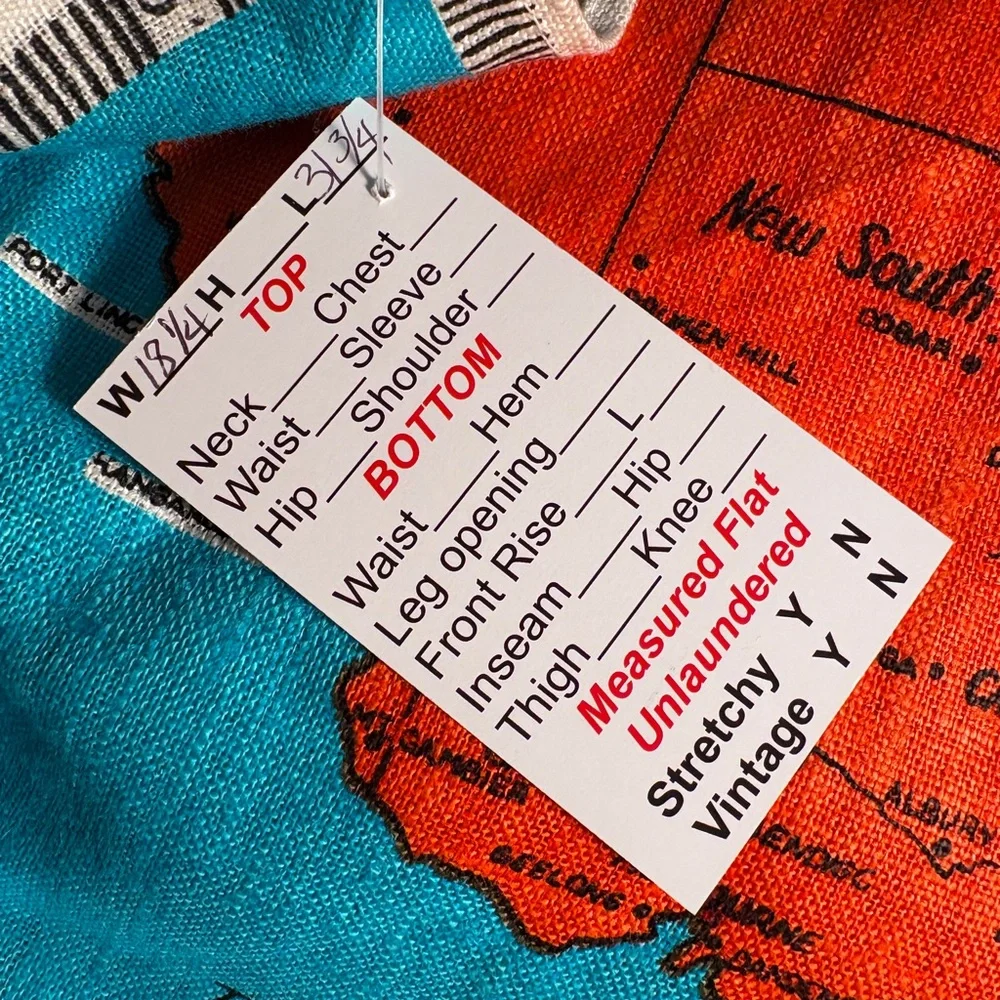 Vintage tourist linen towel Colorful Australia‎ Map 18 x 31 100